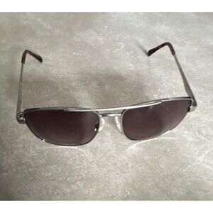 GUESS GF0211 Aviator Sunglasses Silver Metal Frame Gray Tinted Size 58-17